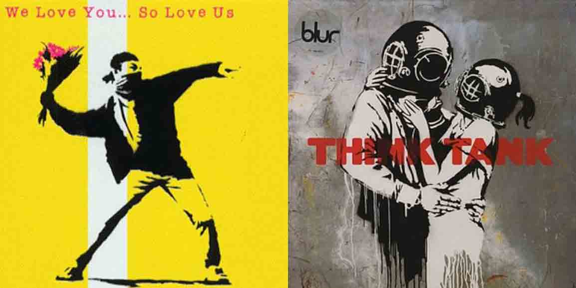 Banksy's album covers for Thinktank by Blur.