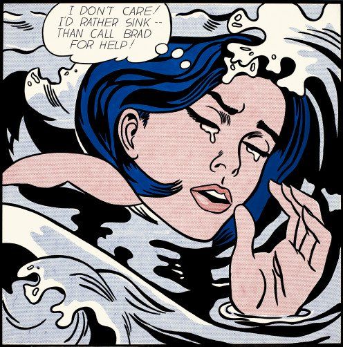 'Drowning Girl', Roy Lichtenstein, 1963.